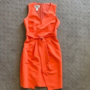 Donna Morgan Vibrant Orange Midi Dress